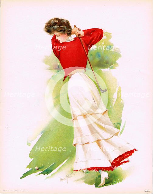 Lady Golfer, 1908. Creator: Stumm, Maud (1866-1935).