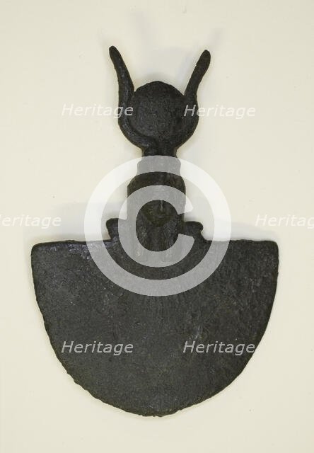 Amulet of an Aegis with the Head of Hathor, Egypt, Third Intermediate Period-Late Period, Dynasties. Creator: Unknown.