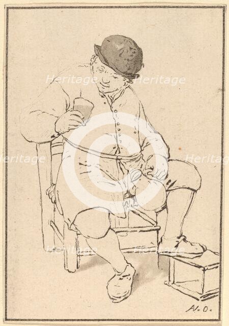 Seated Peasant with Jug, c. 1763. Creator: Cornelis Ploos van Amstel.