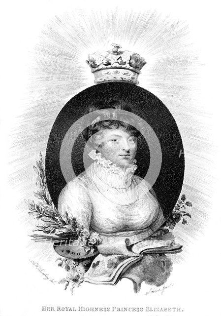 Her Royal Highness the Princess Elizabeth, 3rd daughter of George III, 1806. Artist: Scriven