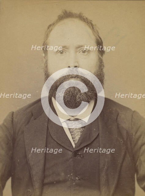 Daressy. Pierre. 39 ans, né à Lherme (Haute-Garonne). Cordonnier. Anarchiste. 28/2/94. , 1894. Creator: Alphonse Bertillon.