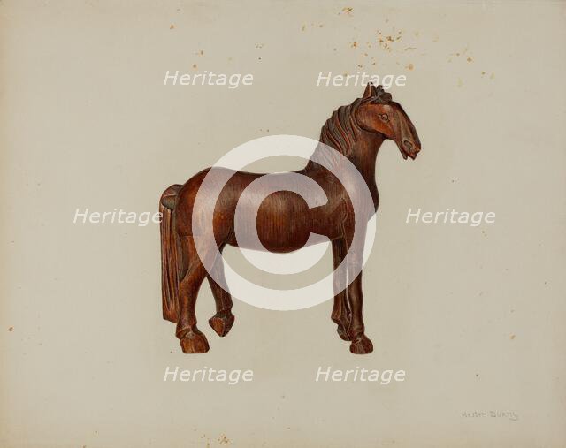 Carved Toy Horse, 1935/1942. Creator: Hester Duany.