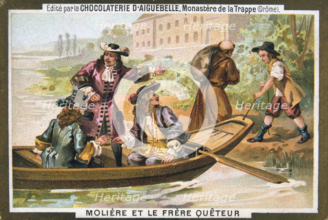 Moliere and the mendicant friar, (19th century). Artist: Unknown