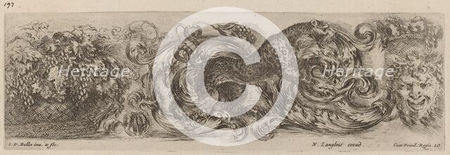 Ornamental Frieze with Leopard, probably 1648. Creator: Stefano della Bella.