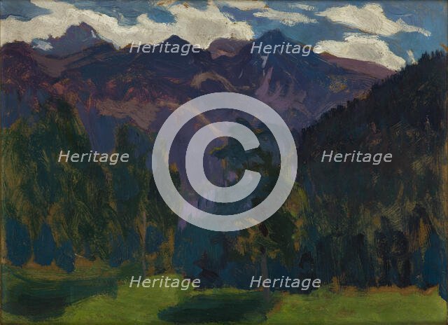 Landscape from the Tatra Mountains-two-sided painting, c1903. Creator: Jan Stanislawski.