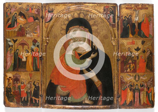 Triptych of the Virgin and Child with Scenes from the Life of Christ, 1310/30. Creator: Unknown.