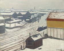 Gare Montparnasse in the Snow, 1913. Artist: Marquet, Pierre-Albert (1875-1947)