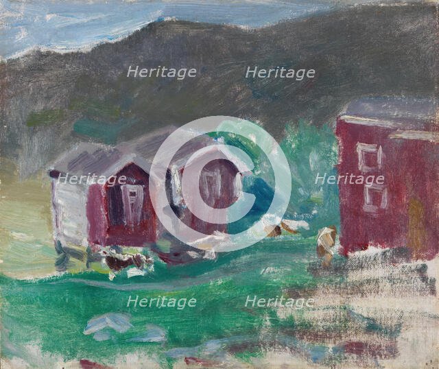 Sketch of the Farm Äse in Telemark, 1893. Creator: Halfdan Egedius.