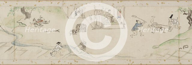 Miracles performed by the bodhisattva Jizo (copy of a section of a handscroll), Edo period, 1627. Creator: Kanô Tan'yû.