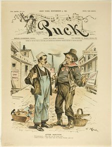 After Election, from Puck, published November 5, 1890. Creator: Joseph Keppler.