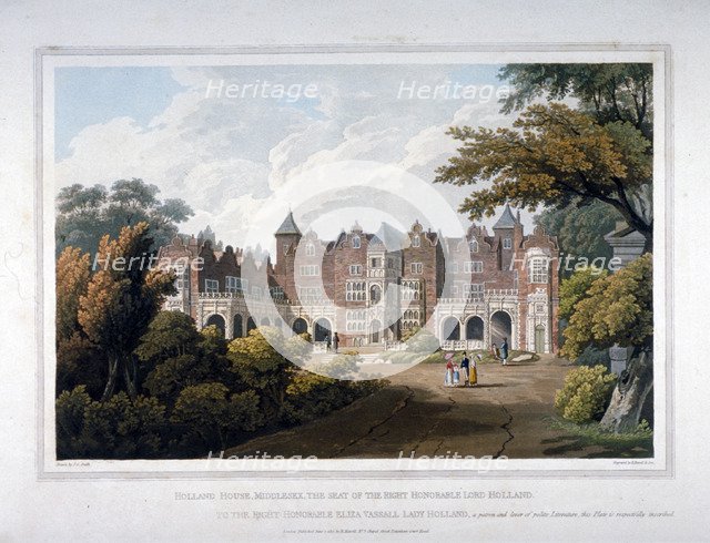 Holland House, Kensington, London, 1817.    Artist: Robert Havell