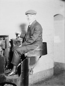 Monorail Subway, Capitol To Senate, John W. Hinkel, Operator of Car, 1914. Creator: Harris & Ewing.