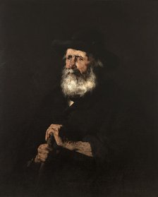 Portrait d'un vieillard, c.1875. Creator: Theodule Ribot.