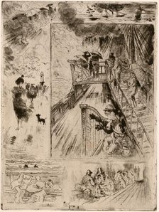 La Traversée (The Passage), 1879-1885. Creator: Felix Hilaire Buhot.