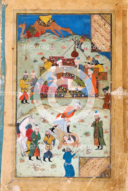 Miniature from Yusuf and Zalikha (Legend of Joseph and Potiphar's Wife) by Jami. Artist: Anonymous  