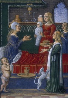 The Birth of the Virgin, end of the 15th century. Creator: Unknown.