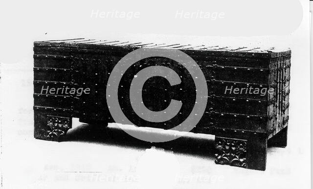 Chest with Iron Banding, German, 15th century. Creator: Unknown.