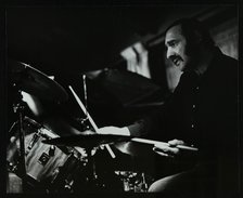 Drummer Alan Jackson playing at The Stables, Wavendon, Buckinghamshire. Artist: Denis Williams