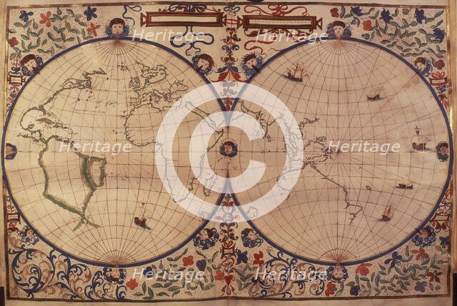 World Map, 1542. Creator: John Rotz.