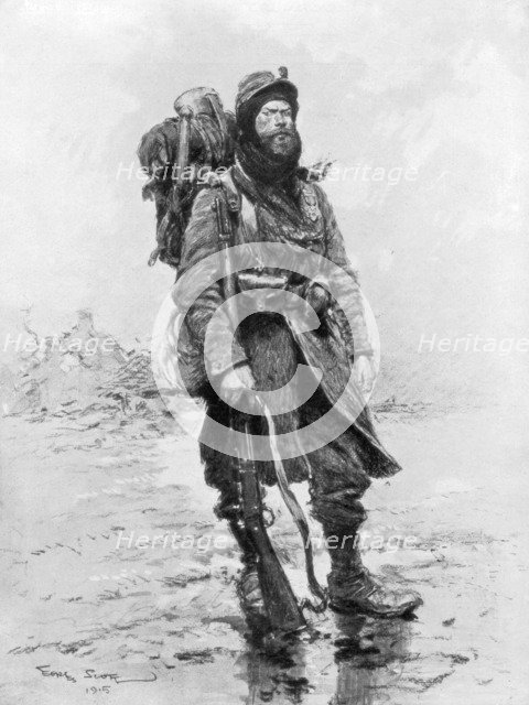 'The Soldier of 1915, (the archetypical Poilu)', 1915, (1926).Artist: Georges Bertin Scott