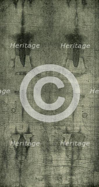 'The Holy Shroud - Imprint of the Body Seen From Behind', 1902. Creator: Unknown.