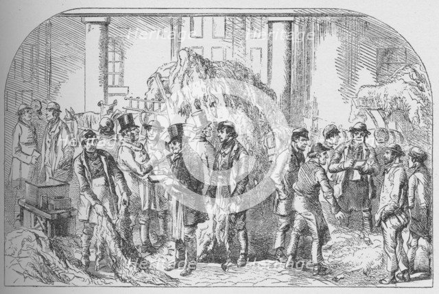 'The Skin Market, Bermondsey, in the Middle of the Nineteenth Century', c1840, (1912). Artist: Unknown.