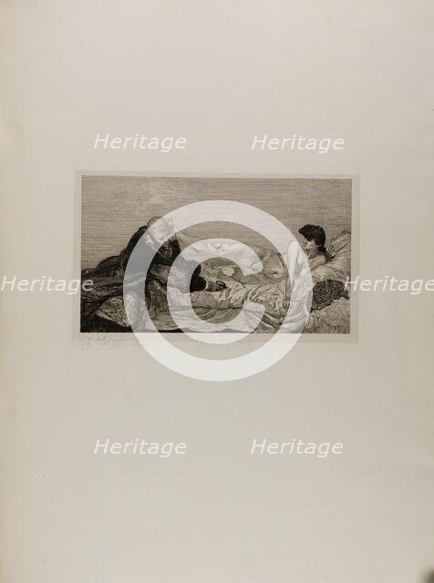 The Proposition, plate six from A Life, 1884. Creator: Max Klinger.