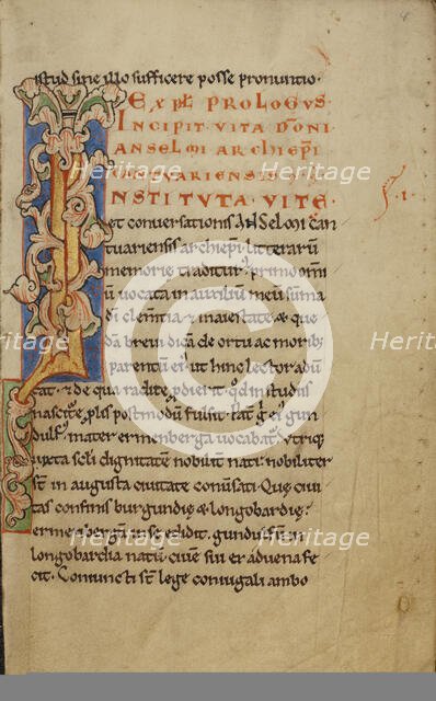 Decorated Initial I, about 1140-1150. Creator: Unknown.