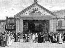 The Passion Play at Ober-Ammergau, Bavaria: Christ before Pilate, 1890. Creator: Unknown.