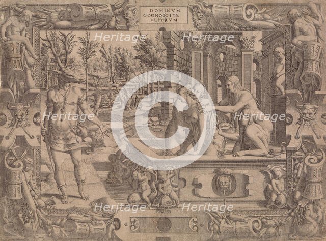 The Metamorphosis of Acteon, 1535-55. Creator: Jean Mignon.