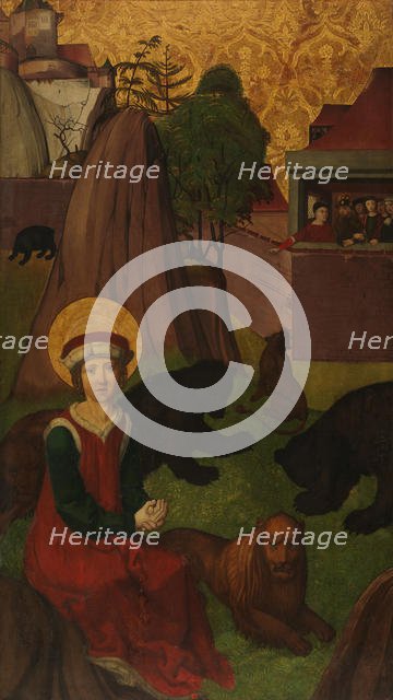 St Agapitus of Praeneste in the Arena; (int.) The Beheading of St Agapitus..., c1500-1505. Creator: Swiss Painter (fourth quarter 15th century).