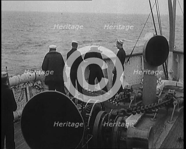 Coast Guard Enforcing Prohibition on Rum Runners, 1929. Creator: British Pathe Ltd.