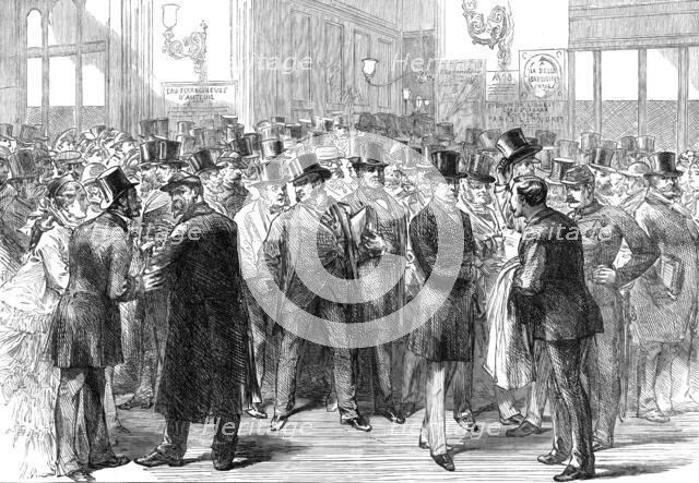 Members of the French National Assembly returning from Paris to Versailles, 1872. Creator: Unknown.