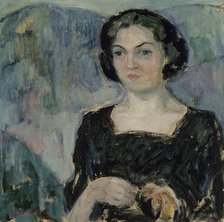 Portrait of Mrs Bertha Stenman, 1913. Creator: Jalmari Ruokokoski.