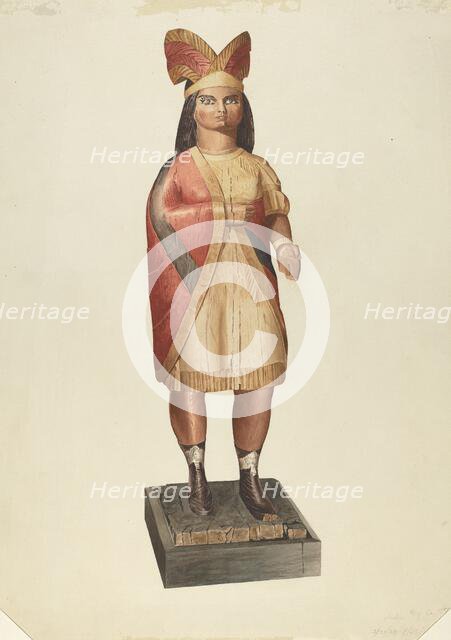 Cigar Store Indian, 1938. Creator: Henry Tomaszewski.