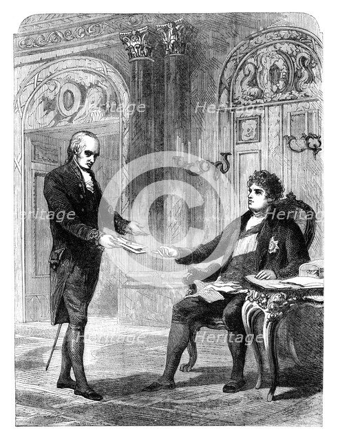 George Canning (1770-1827) receiving his appointment to become Prime Minster, 1827 (c1895). Artist: Unknown