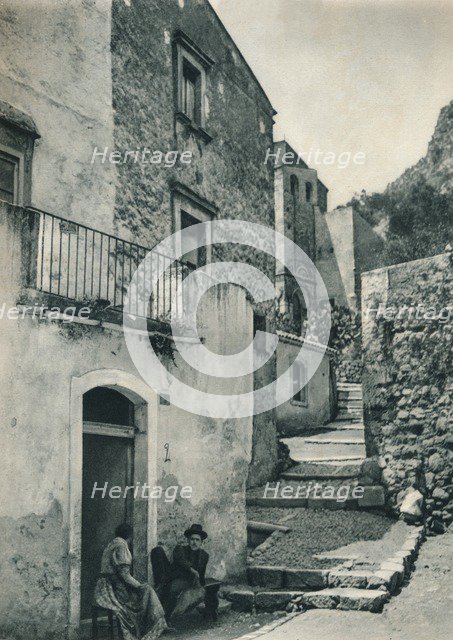 Street in Taormina, Sicily, Italy, 1927. Artist: Eugen Poppel.