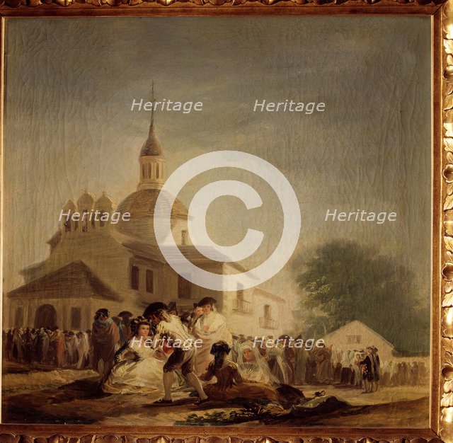 The Hermitage of San Isidro in Madrid', 1788, oil by Goya.