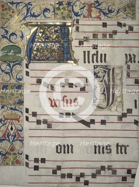 Illuminated Capitals and Border. Artist: Unknown