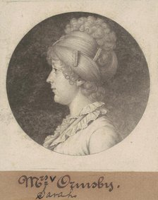 Sarah Mahon Ormsby, 1801. Creator: Charles Balthazar Julien Févret de Saint-Mémin.