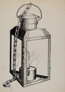 Stable Lantern, c. 1936. Creator: Florence Huston.