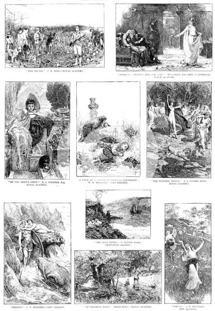 Sketches from the Picture Exhibitions, 1890. Creator: Unknown.