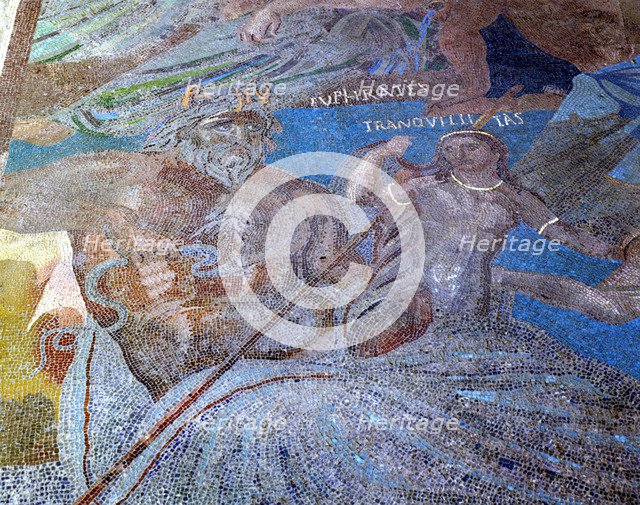 Cosmogonic mosaic representing celestial, terrestrial and aquatic deities. Euphrates and Tranquil…
