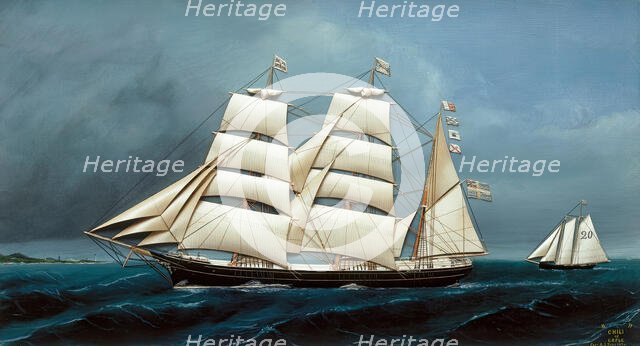 Barque Chili, 1877. Creator: Carolus Ludovicus Weyts.