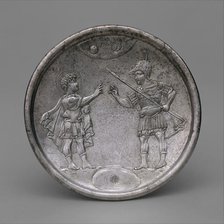 Plate with David's Confrontation with Eliab, Byzantine, 629-630. Creator: Unknown.
