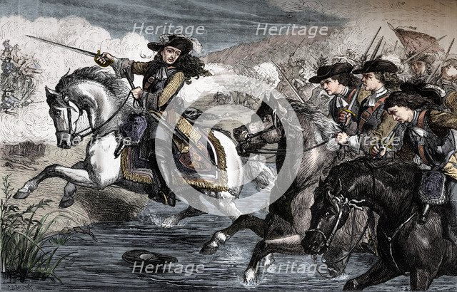 'William III. At the Boyne', 1690, (c1880). Creator: Unknown.