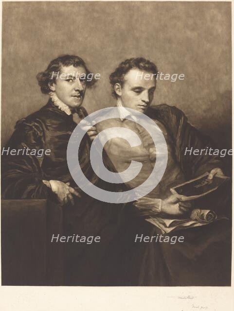 Portrait of Two Gentlemen, 1905. Creator: Frank Short.