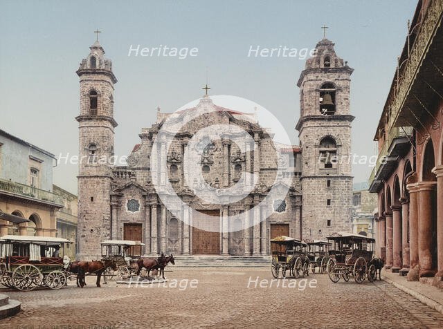 La catedral, Habana, c1900. Creator: William H. Jackson.