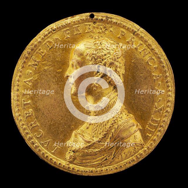 Lucrezia de' Medici, 1545-1561, Daughter of Cosimo I, First Wife of Alfonso II d'Este 1558, 1558. Creator: Pastorino Pastorini.