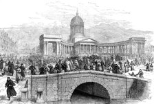 In front of the Kazan Cathedral, St. Petersburg:...the spot where the Emperor was murdered, 1881. Creator: Unknown.